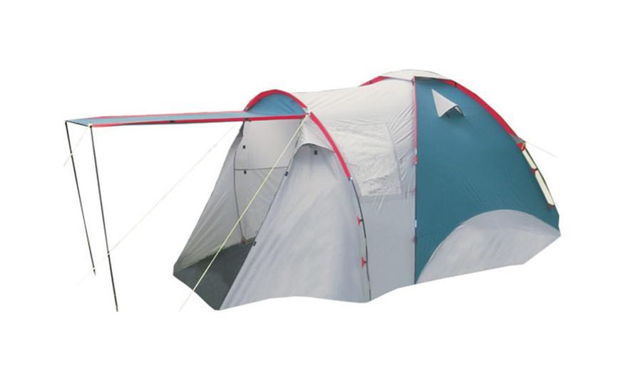 Палатка Canadian Camper Patriot 5 Royal30500005 Палатка Canadian Camper Patriot 5 Royal30500005Кемпинговая палатка Canadian Camper Patriot 5 состоит из трех частей - внешнего тента и двух внутренних палаток.Каркас из стекловолокна располагается снаружи внешнего тента. У палатки Canadian Camper Patriot 5 два входа, один из которых ведет в двухместную внутреннюю палатку, а второй расположен с обратной стороны и ведет в трехместную палатку. Шторы над входами закрепляются на стальных стойках (в комплекте) и превращаются в козырьки, что делает палатку Canadian Camper Patriot 5 ещё уютнее. Входы и огромные окна палатки надежно защищены антимоскитными сетками. А для того чтобы ваш отдых не испортили ползающие насекомые, палатка оснащена юбкой по всей длине периметра. Палатка имеет дополнительное вентиляционное окно вверху что улучшает микроклимат внутри в любую погоду.Процесс установки палатки Patriot 5 чрезвычайно прост и не займет много времени.Эта большая, просторная, высокая палатка очень удобна для использования в качестве кемпинговой для компании из четырех-пяти человек.PATRIOT 5 - палатка повышенного комфорта. Система установки палатки, состоящая из комбинации коротких карманов для дуг и крючков, значительно упрощает и ускоряет сборку. Вам нужно только продеть дуги в короткие карманы тента, вставить их в противоположные концы в соответствующие люверсы, после чего защелкнуть на дугах крючки тента. Эта операция не требует усилий и занимает совсем немного времени.Также, для создания оптимального микроклимата, палатка имеет максимальное количество вентиляционных окон и вентиляционных клапанов, расположенных, в том числе, и в крыше палатки.Также, как и другие модели палаток Canadian Camper, палатка Patriot 5 имеет два входа в спальное отделение, просторный тамбур, дверь которого можно использовать как дополнительный козырек над входом.Размеры внешней палатки (ДхШхВ): 440 x 225 x 190 см.Размеры внутренней палатки (ДхШхВ): 325 x 160 x 185 см.