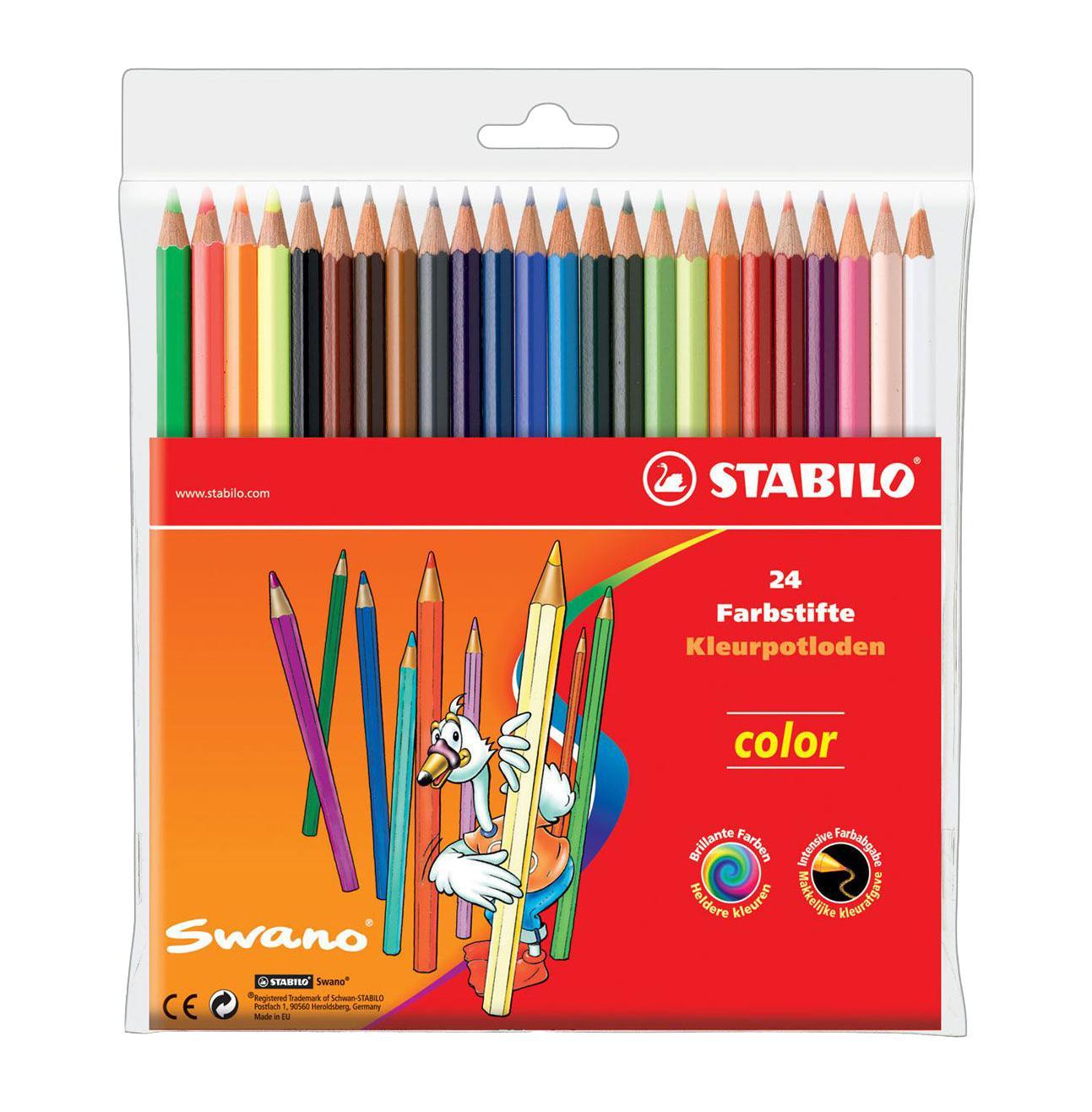 Карандаши цветные Stabilo Color, 24 цвета1224-77-01 Карандаши цветные Stabilo Color, 24 цвета1224-77-01Цветные карандаши STABILO color шестигранной формы. Широкая гамма цветов, которые отлично смешиваются и позволяют создавать огромное количество оттенков. Насыщенные цвета имеют высокую светостойкость. Мягкий грифель легко рисует на бумаге, не царапая ее и не крошась. Карандаши не ломаются при рисовании и затачивании. В наборе 20 базовых цветов и 4 флуоресцентных цвета. Характеристики:Материал:дерево. Диаметр карандаша:0,7 см. Диаметр грифеля:2,5 мм. Длина карандаша:17,5 см. Размер упаковки:18 см х 17,5 см х 1 см. Изготовитель:Германия.