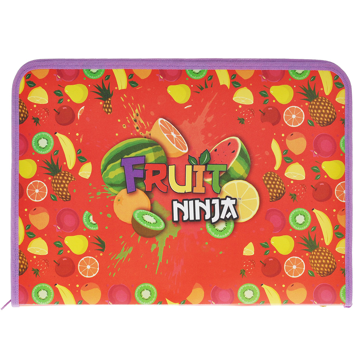 Папка для труда Action! Fruit Ninja, цвет: красный, сиреневыйFN-FZA4-L Папка для труда Action! Fruit Ninja, цвет: красный, сиреневыйFN-FZA4-LПапка для труда Action! Fruit Ninja предназначена для хранения тетрадей, рисунков и прочих бумаг, а также ручек, карандашей, ластиков и точилок. Папка оформлена изображениями фруктов и надписью Fruit Ninja. Внутри находится одно большое отделение с вкладышем, содержащим 11 фиксаторов для школьных принадлежностей. Закрывается папка на застежку-молнию.Яркая и удобная, такая папка непременно понравится вашему ребенку.