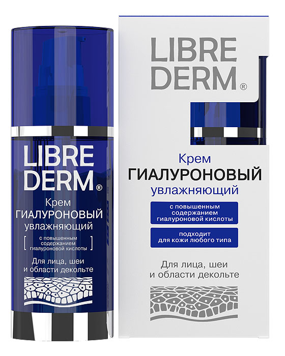 Librederm Крем для лица, шеи и области декольте Гиалуроновый, увлажняющий, 50 мл6377 Librederm Крем для лица, шеи и области декольте Гиалуроновый, увлажняющий, 50 мл6377Гиалуроновый крем с очень легкой текстурой и повышенным содержанием гиалуроновой кислоты идеально подходит для кожи лица (включая области вокруг глаз), шеи и области декольте. Крем обладает выраженными увлажняющими свойствами и создан специально для ежедневного ухода за вашей кожей.Товар сертифицирован.