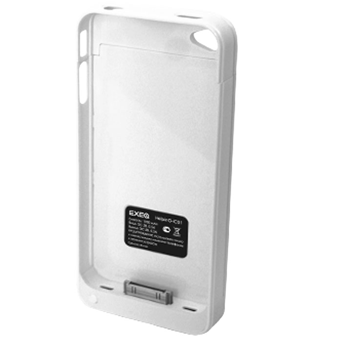 EXEQ HelpinG-iC01 чехол-аккумулятор для iPhone 4/4S, White (1900 мАч, клип-кейс)HelpinG-iC01 WH EXEQ HelpinG-iC01 чехол-аккумулятор для iPhone 4/4S, White (1900 мАч, клип-кейс)HelpinG-iC01 WHЧехол Exeq HelpinG-iC01 надежно защитит заднюю и боковые панели вашего смартфона от ударов и царапин, а встроенный аккумулятор обеспечит дополнительную подпитку батареи в самые необходимые моменты. При этом чехол-аккумулятор имеет настолько компактные размеры, что его подсоединение практически не повлияет на габариты самого смартфона. Да и весит чехол HelpinG-iC01 всего 65 г, что также не сильно утяжелит ваш любимый смартфон.В качестве приятного дополнения чехол-аккумулятор имеет выдвижную подставку. Специальная конструкция чехла с выдвижной верхней частью позволит удобно и надежно поместить телефон в чехол, а при необходимости легко и быстро достать телефон из чехла. Хотя извлекать телефон из надежного HelpinG-iC01 вам вряд ли понадобится – заряжать телефон можно непосредственно в чехле, подключив к нему зарядное устройство телефона и нажав кнопку питания на чехле (если кнопку питания не нажимать, то будет происходить зарядка чехла-аккумулятора). Аналогично происходит и подключение телефона к компьютеру – чехол-аккумулятор Exeq HelpinG обеспечивает идеальную передачу данных между смартфоном и другими электронными устройствами.