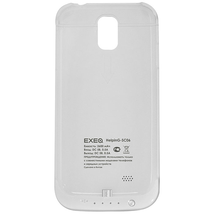 EXEQ HelpinG-SC06 чехол-аккумулятор для Samsung Galaxy S4, White (2600 мАч, клип-кейс)