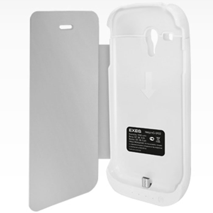 EXEQ HelpinG-SF02 чехол-аккумулятор для Samsung Galaxy S3 mini, White (1900 мАч, флип-кейс)