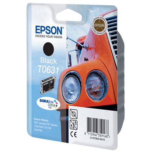 Epson T0631 (C13T06314A10), Black картридж для C67/C87/CX3700/CX4100/CX4700C13T06314A10 Epson T0631 (C13T06314A10), Black картридж для C67/C87/CX3700/CX4100/CX4700C13T06314A10Картридж Epson T063 с цветными чернилами для струйной печати.