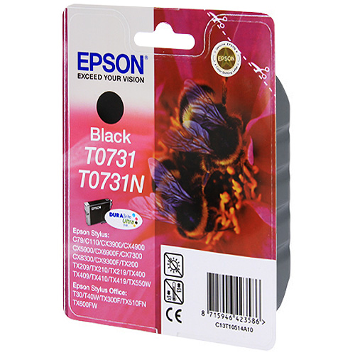 Epson T0731/T0731N (C13T10514A10), Black картридж для C79/C110/CX9300/TX419/TX600