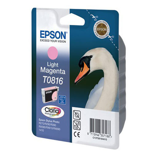 Epson T0816 (C13T11164A10), Light Magenta картридж для R270/RX590/T50/TX650/1410