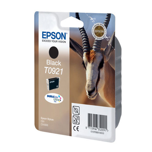 Epson T0921 (C13T10814A10) картридж для Stylus C91/CX4300C13T10814A10 Epson T0921 (C13T10814A10) картридж для Stylus C91/CX4300C13T10814A10Картридж Epson T092 с чернилами для струйной печати.