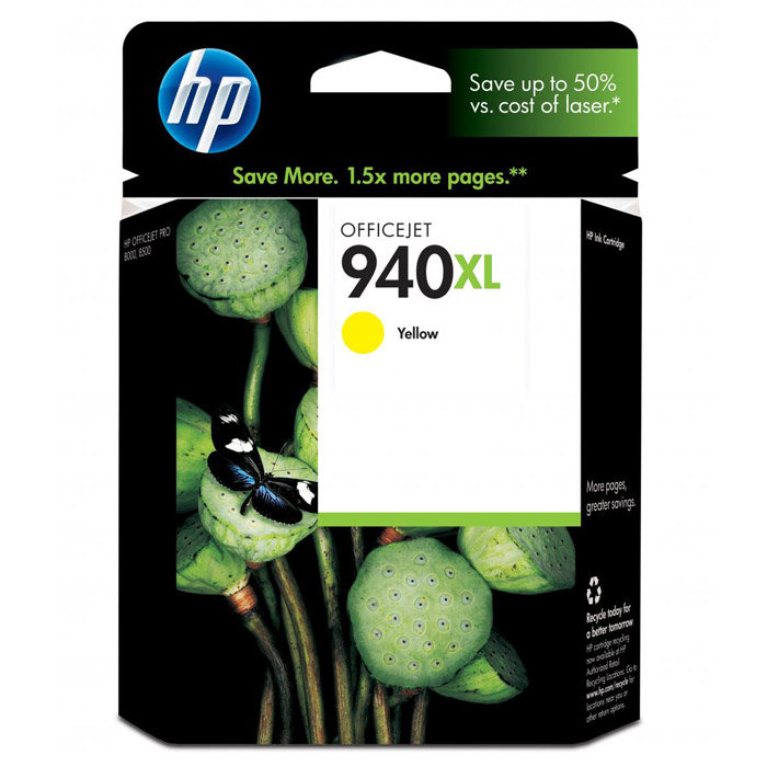 HP C4909AE (940XL), yellowC4909AE HP C4909AE (940XL), yellowC4909AEКартридж повышенной емкости HP 940XL с чернилами для печати ярких цветных документов.Печатайте текстовые документы на уровне лазерных устройств и четкие изображения, устойчивые к выцветанию в течение многих десятилетий с картриджами HP.Доверьтесь надежной работе оригинальных картриджей HP. Каждый оригинальный картридж НР является принципиально новым и гарантирует великолепное качество печати.