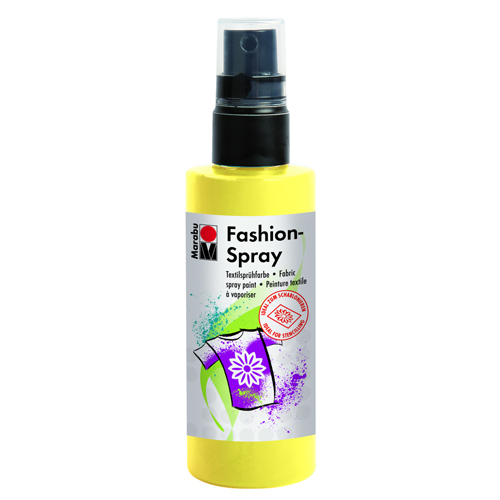 Краска-спрей для текстиля Marabu Fashion Spray, цвет: lemon / лимон (020), 100 мл546630_020 Краска-спрей для текстиля Marabu Fashion Spray, цвет: lemon / лимон (020), 100 мл546630_020Краска-спрей для текстиля Marabu Fashion Spray, изготовлена на водной основе, подходит для светлой, очищенной от аппретуры и смягчителя ткани, а также для натуральных тканей, вискозы, смешанных тканей с содержанием синтетических волокон до 20%. Закрепляется краска-спрей с помощью утюга. С краской для текстиля Marabu Fashion Spray вы сможете оригинально и красиво украсить любой текстиль. Время высыхания 6 часов. Рекомендуется стирать и гладить с изнаночной стороны.