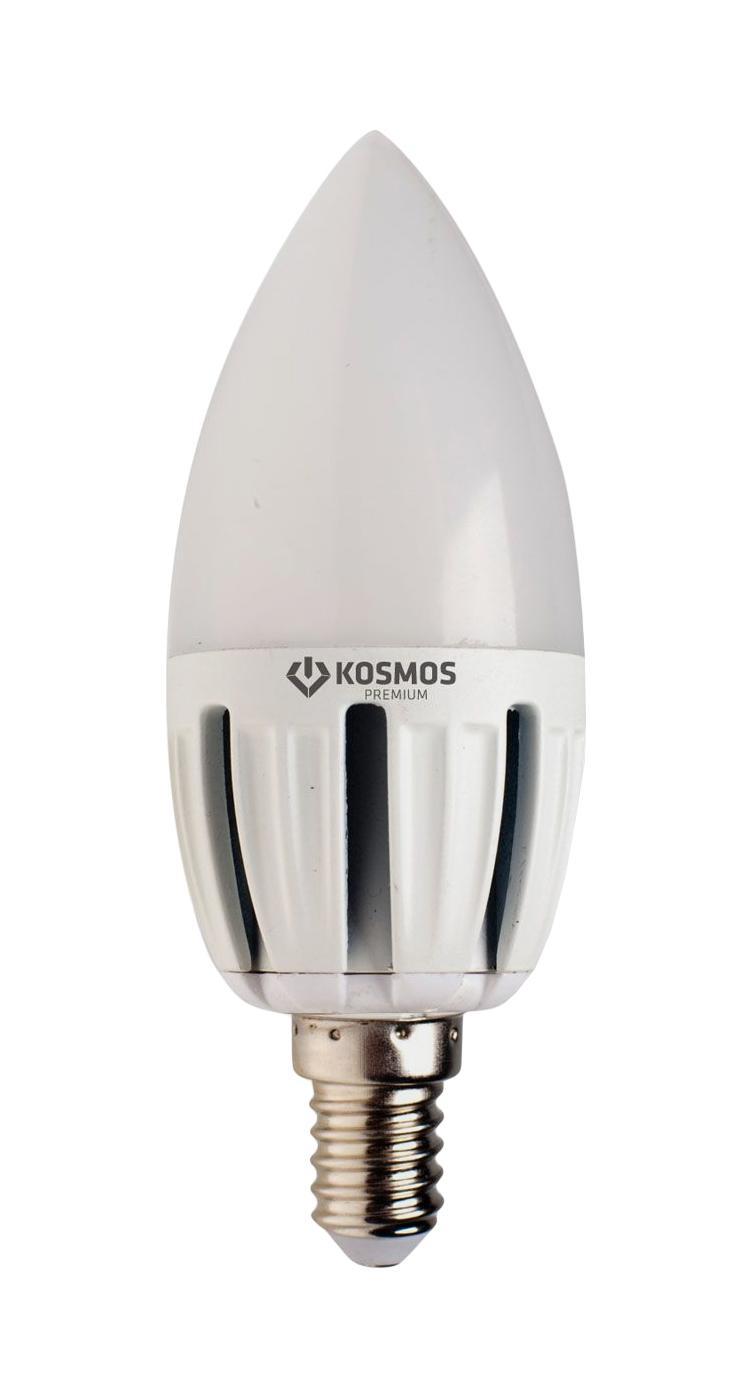 Светодиодная лампа Kosmos Premium, белый свет, цоколь Е27, 5W. KLED5wCN230vE2745Kosmos Premium, белый свет, цоколь Е27, 5W. KLED5wCN230vE2745 Светодиодная лампа Kosmos Premium, белый свет, цоколь Е27, 5W. KLED5wCN230vE2745Kosmos Premium, белый свет, цоколь Е27, 5W. KLED5wCN230vE2745Светодиодная лампа Kosmos Premium инновационный и экологичный продукт, специально разработанный для эффективной замены любых видов галогенных или обыкновенных ламп накаливания во всех типах осветительных приборов. Основные преимущества лампы Kosmos Premium: Служит 50000 часов, что в 50 раз дольше лампы накаливания (при работе 3 часа в день). Экономична - сберегает до 90% электроэнергии. Обладает высокой механической прочностью и вибростойкостью. Не искажает цвета. Благодаря применению чипов от мирового лидера Samsung, цветопередача приближена к идеальной. Устойчива к перепадам температуры (от -40°С до +50°С). Характеристики:Материал: пластик, металл, керамика.Потребляемая мощность: 5W.Цветность: 4500К (белый свет).Световой поток: 440 ЛМ.Диаметр лампы: 3,7 см.Высота лампы: 10,5 см.Напряжение: 220 V.Срок службы: до 50000 ч.Температура использования: -40°С - +50°С.Размер упаковки: 18 см х 12 см х 5 см.Гарантия производителя: 2 года.