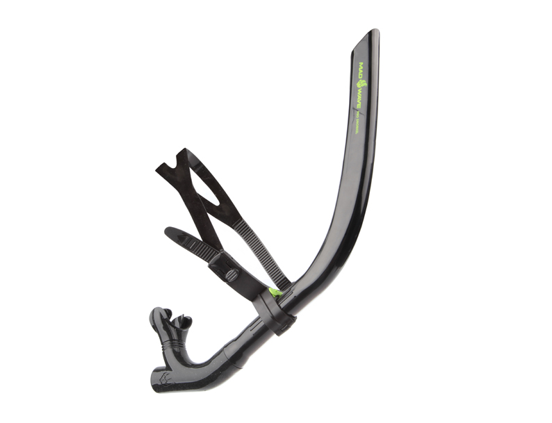 Тренажер дыхательный для плавания Mad Wave "Pro Snorkel", цвет: черный