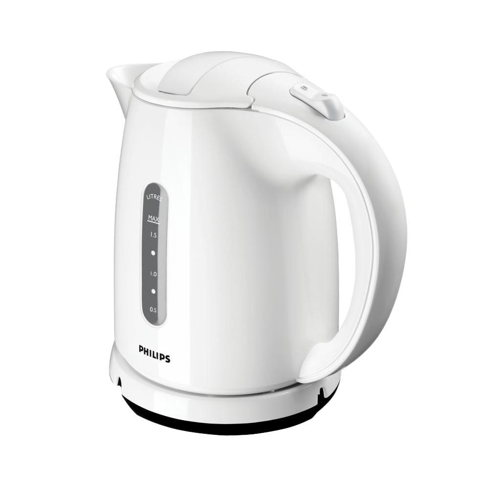 Philips HD4646/00HD4646/00 Philips HD4646/00HD4646/00Катушка для удобного хранения шнураШнур оборачивается вокруг основания, что позволяет легко разместить чайник на кухне. Плоский нагревательный элемент для быстрого кипяченияВстроенный нагревательный элемент из нержавеющей стали обеспечивает быстрое кипячение и простую очистку. Четырехкомпонентная система безопасностиЧетырехкомпонентная система безопасности для предотвращения короткого замыкания и выкипания воды с функцией автовыключения после закипания воды или снятия с основания. Фильтр от накипи обеспечивает чистоту воды и чайника. Беспроводная подставка с поворотом на 360 ° для удобства использования. Широко открывающаяся откидная крышка для удобного наполнения и очистки исключает контакт с паром. Индикаторы уровня воды по обеим сторонам электрического чайника Philips будут удобны и для правшей, и для левшей. Наполнить чайник можно через носик, или открыв крышку.