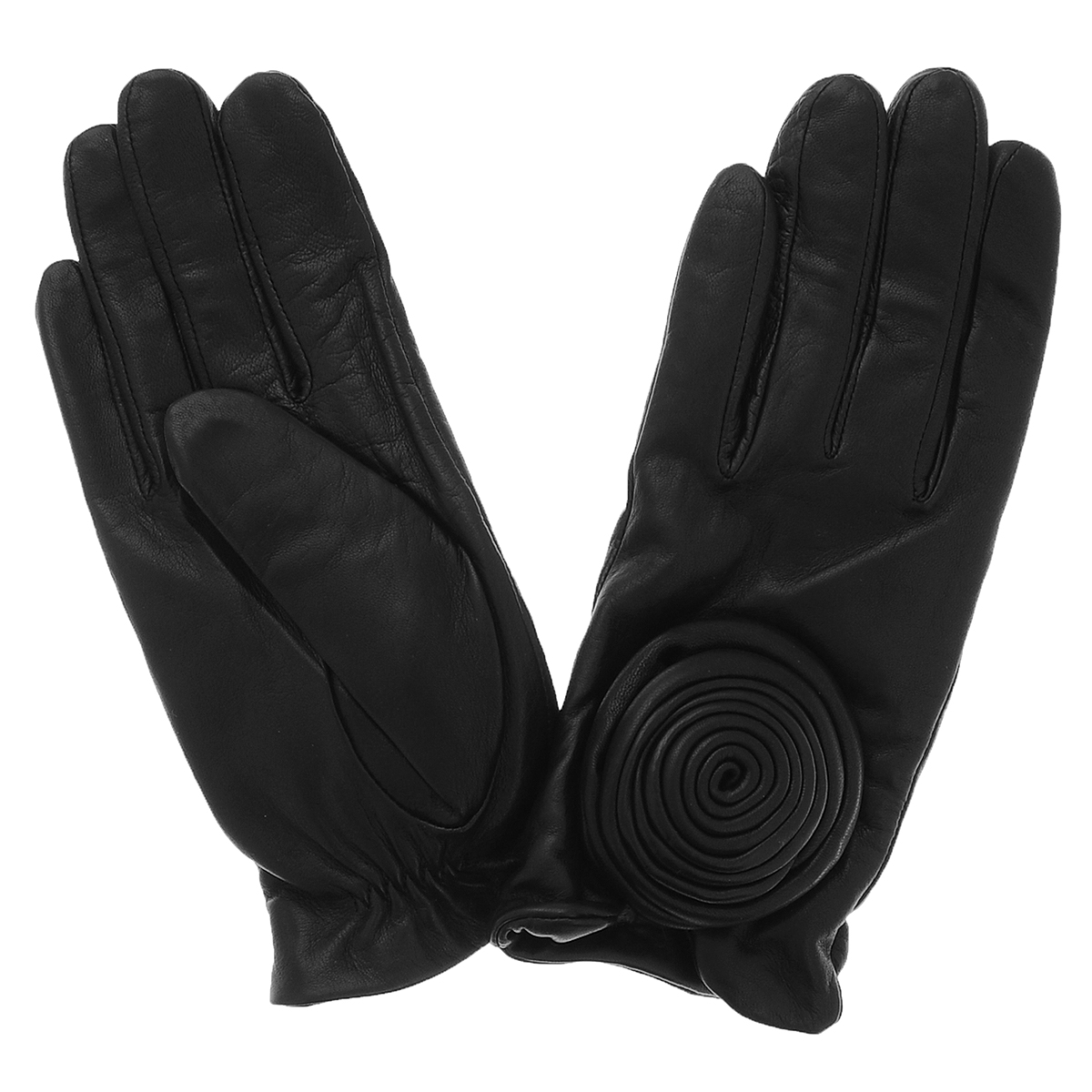 Перчатки женские Dali Exclusive, цвет: черный. 11_ROSA/BL. Размер 8