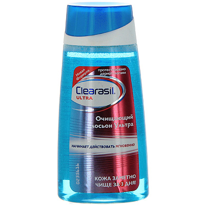 Лосьон Clearasil Ultra, очищающий, 150 мл3876985 Лосьон Clearasil Ultra, очищающий, 150 мл3876985Лосьон Clearasil Ultra эффективно очищает кожу лица и снимает излишки кожного жира. Наличие среди ингредиентов гидролизованного молочного протеина, который активно борется с жирным блеском кожи, делает этот продукт незаменимым для людей с жирной и склонной к жирности кожей. Лосьон эффективно очищает кожу. Оказывает антисептическое и антибактериальное действие.Регулирует выработку кожного жира.Сужает и очищает поры.Активный компонент: Салициловая кислота 2% - эффективный ингредиент в борьбе за чистоту кожи. Она проникает глубоко в поры и способствует отшелушиванию омертвевших клеток кожи, а также помогает снять воспаление и покраснение. Характеристики: Объем: 150 мл. Производитель: Франция. Товар сертифицирован.