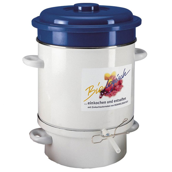 Rommelsbacher EE 1505 соковаркаEE 1505 Rommelsbacher EE 1505 соковаркаEE 1505Rommelsbacher EE 1505 - соковарка дляполучения стерильного сока из плодов и ягод. Устройство состоит из нагревательного элемента и стального бака с двойным кислотостойким эмалевым покрытием. Соковарка проста и удобна в использовании, а также имеет надежную конструкцию.
