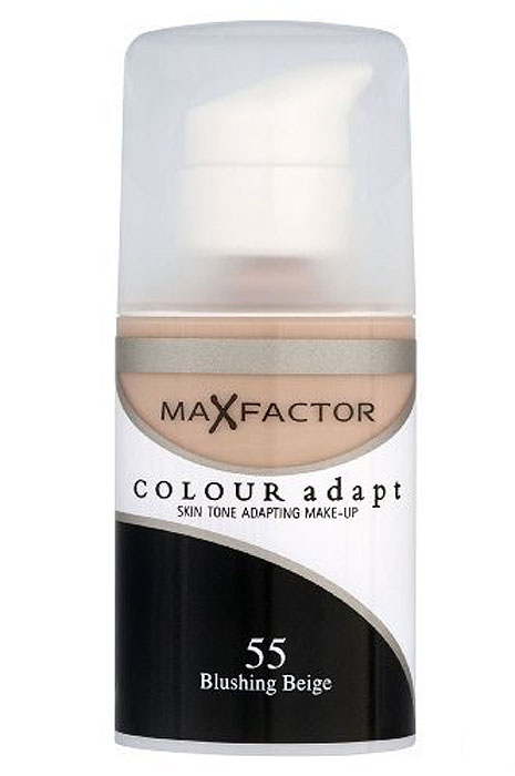 Max Factor Тональный крем Colour Adapt, тон 55 Blushing Beige (Бежевый), 34 мл80957264 Max Factor Тональный крем Colour Adapt, тон 55 Blushing Beige (Бежевый), 34 мл80957264Тональная основа, которая поможет справиться с неровным тоном лица. Тональная основа Max Factor Colour Adapt адаптируется к тону кожи и создает естественное покрытие. Так в чем же секрет? «Умные частицы» тональной основы адаптируются к тону кожи, который отличается в разных зонах, обеспечивая невероятно легкое покрытие и не маскируя естественное свечение кожи. Тональная основа Max Factor Colour Adapt обеспечивает идеальный тон, кожа выглядит свежей и сияющей весь день. Инновационная технология для совершенства кожи. Помогает выровнять тон кожи, скрыть несовершенства и мелкие морщинки для создания идеального образа. Тональная основа Max Factor Colour Adapt имеет легкую формулу крем-пудры и подстраивается под любой тон кожи для удивительно естественного образа. Эмульсия на основе силикона и эластомера адаптируется к тону кожи и обеспечивает естественное умеренное покрытие для создания нежного и невесомого макияжа. Основа не содержит масел, подходит для чувствительной кожи, протестирована дерматологами, не закупоривает поры. Кремово-пудровая текстура для безупречного покрытия. Ультралегкая формула не сушит кожу. Содержит несколько цветовых пигментов, которые адаптируются к тону кожи. Не содержит масла, подходит для чувствительной кожи. Не закупоривает поры. Протестировано дерматологами.Сравни тон основы с тоном кожи на щеках и линии челюсти, чтобы подобрать идеальный оттенок. Если тон подобран правильно, то он буквально исчезнет на твоей коже. Чтобы достичь ровного покрытия, нанеси небольшое количество основы на тыльную сторону ладони и распредели по лицу кистью или кончиками пальцев. Нанеси небольшое количество на центральную часть лица и растушуй от центра к периферии. Нанеси средство на веки и губы в качестве базы под тени и помаду.
