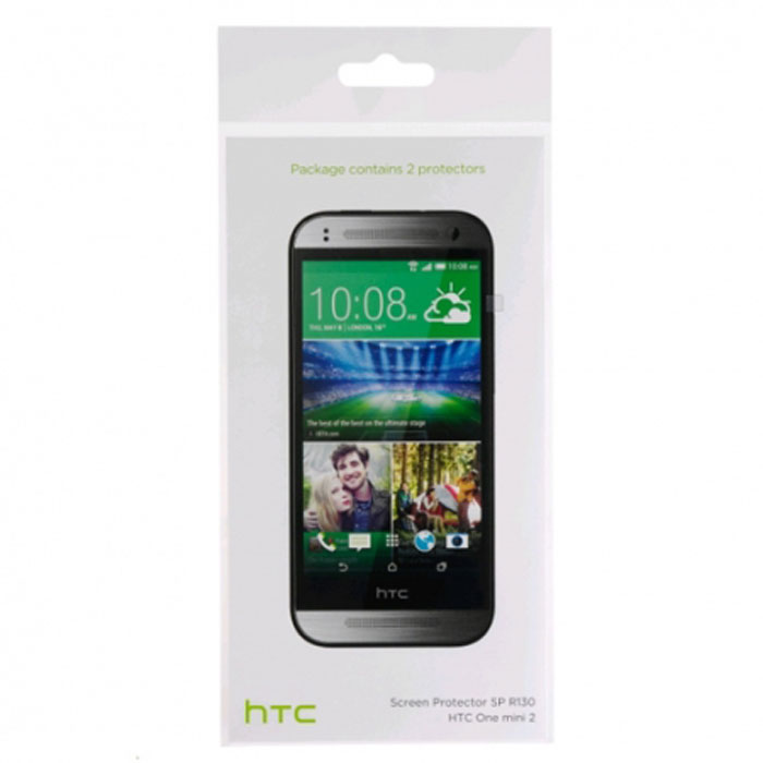 HTC SP R130 защитная пленка для One mini 222409 HTC SP R130 защитная пленка для One mini 222409Оригинальная защитная пленка для экрана смартфона HTC One mini 2. Благодаря использованию высококачественного материала пленка легко наклеивается, плотно прилегает, имеет высокую прозрачность и устойчивость к механическим воздействиям. Потребительские свойства и эргономика сенсорного экрана при этом не ухудшаются.В комплект входят 2 пленки.