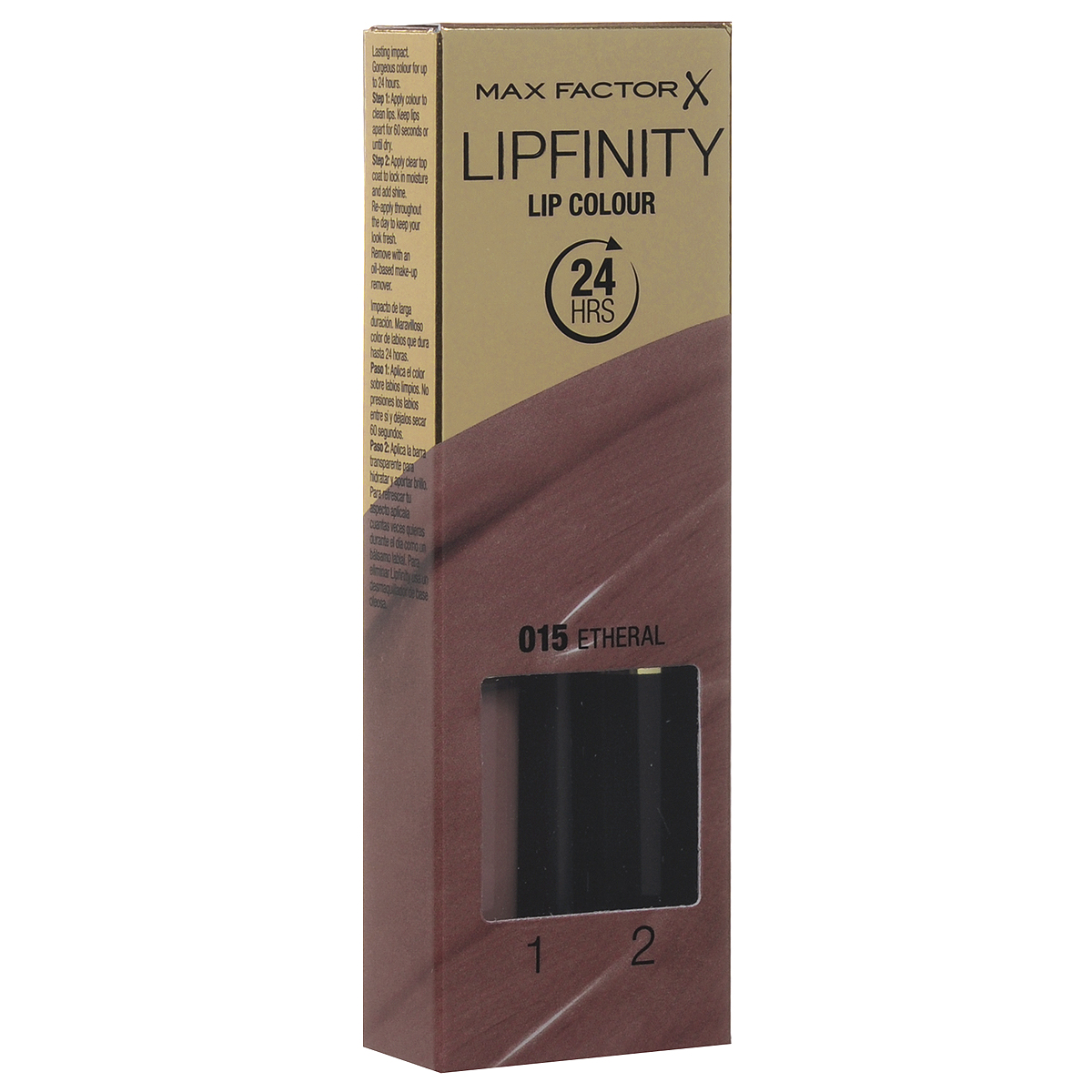 Max Factor Стойкая губная помада и увлажняющий блеск Lipfinity, тон №015 Etheral81435676 Max Factor Стойкая губная помада и увлажняющий блеск Lipfinity, тон №015 Etheral81435676Суперустойчивая помада LIPFINITY – это сенсационный двухступенчатый макияж для губ, который разделяет функции стойкого цвета и увлажнения. Lipfinity включает в себя два продукта – элегантный тюбик с цветом и спонжем для удобного нанесения и суперувлажняющий блеск для губ. В течение дня Ваши губы сохраняют цвет, при необходимости достаточно лишь нанести увлажняющий блеск! Lipfinity- это стойкость и великолепные оттенки на любой вкус!Двухступенчатое нанесение: блеск для роскошного цвета для губ и бальзам для сияние увлажнения. Наноси бальзам регулярно в течение дня, чтобы сохранить свежесть цвета губ.1. На сухие чистые губы нанести жидкий красящий пигмент специальной кисточкой. 2. Подождать 1 минуту, нанести увлажняющий блеск, который защитит нежную кожу губ от сухости и шелушения и придаст губам глянец. 3. Стойкая губная помада Lipfinity смывается любым средством для снятия макияжа, содержащим жировые компоненты.
