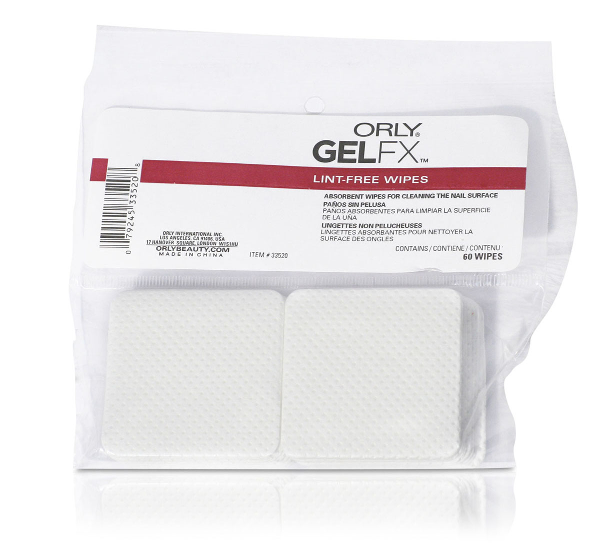 Orly Спонжи безворсовые для ногтей Gel FX, 60 шт33520 Orly Спонжи безворсовые для ногтей Gel FX, 60 шт33520Безворсовые салфетки используются для подготовки ногтей к процедуре гель-маникюр и удаления липкого слоя, не оставляют разводов и волосков.Товар сертифицирован.