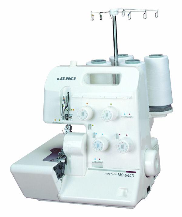 Juki MO 644 D оверлокMO-644D Juki MO 644 D оверлокMO-644DJuki MO 644D - бытовой механический 3/4 ниточный оверлок, выполняющий ролевый шов. Дифференциальная подача ткани, скорость - 1500 стежков в минуту, плавная регулировка длины и ширины строчки, возможность отключения ножей, роликовый шов, регулируемая ширина обрезки, удобная система заправки нити нижнего петлителя. Машина Juki MO 644D качественнообрабатывает любые виды тканей, особенно трикотажные материалы, предоставляет возможность шитья двойной иглой. Juki MO 644D - качественный оверлок, который подойдет для людей, которым нужна качественная строчка, удобство и надежность.