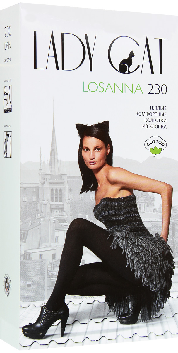 Колготки Грация Lady Cat Losanna 230, цвет: черный. Размер 5