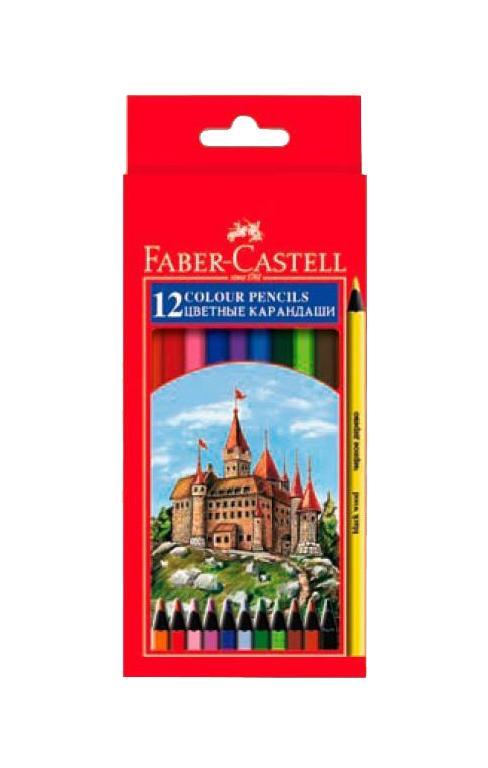 Цветные карандаши COLOUR PENCILS, набор цветов в картонной коробке, 12 шт. faber castell 48colors water colored pencil set lapis de cor profissional brand safety non toxic prismacolor color pencils