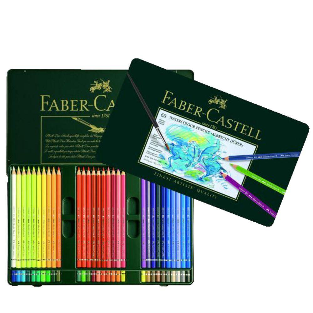 Акварельные карандаши ALBRECHT DURER®, набор цветов, в металлической коробке, 60 шт.