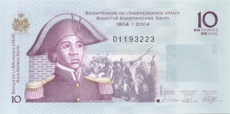 Банкнота номиналом 10 гурдов. Гаити. 2006 год