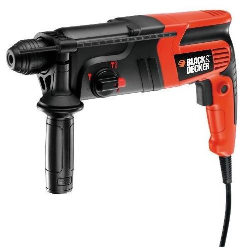 Black&Decker KD860KAKD860KA Black&Decker KD860KAKD860KAДомашний помощникПроизводитель ручного инструмента Black and Decker создал модель KD860KA для использования как в быту, так и на производстве. Перфоратор предназначен для создания отверстий в металле, в дереве и других твердых материалах. В режиме «сверление с ударом» или «долбление» инструмент способен продолбить отверстие в бетоне, кирпиче, керамике. А если переключиться в режим «завинчивание» инструмент превращается в обычный шуруповерт, которым можно вкручивать саморезы.Отличная производительностьПри относительно не сложных видах работ, а также при эксплуатации инструмента на высоте вам необходим сравнительно легкий и производительный перфоратор. Именно таким является KD860KA от производителя Black and Decker. Модель имеет функцию удара с энергией 1.6 Дж, частотой 5100 уд/мин., что делает его отличным «убийцей» бетона и кирпича.Долбить или сверлитьСамым популярным режимом большинства перфораторов является режим «сверления с ударом», при котором рабочая оснастка получает одновременно оборотные и поступательные движения, таким образом делая отверстие в твердых материалах. В режиме удара («долбление») оборотные движения рабочего элемента отсутствуют, остаются только ударные, и наш перфоратор превращается в отбойный молоток, способный разрушать кирпич, камень и монолитные стены.SDS-патронУниверсальный патрон SDS-Plus позволяет закрепить зубило (и другие насадки) в разных положениях и обеспечивает удобную работу в труднодоступных местах.Диаметры сверленияДля надежной долговечной работы инструмента всегда необходимо знать максимальные рекомендуемые диаметры сверления определенных типов материалов, для KD860KA это: по дереву – 30 мм, по металлу – 13 мм, по бетону (кирпичу) – 20 мм.Полезные мелочиВ Black and Decker KD860KA предусмотрен ряд дополнительных конструктивных решений для более удобной эксплуатации: ограничитель глубины, дополнительная рукоятка, реверс, регулировка частоты вращения, блокировка кнопки включения.