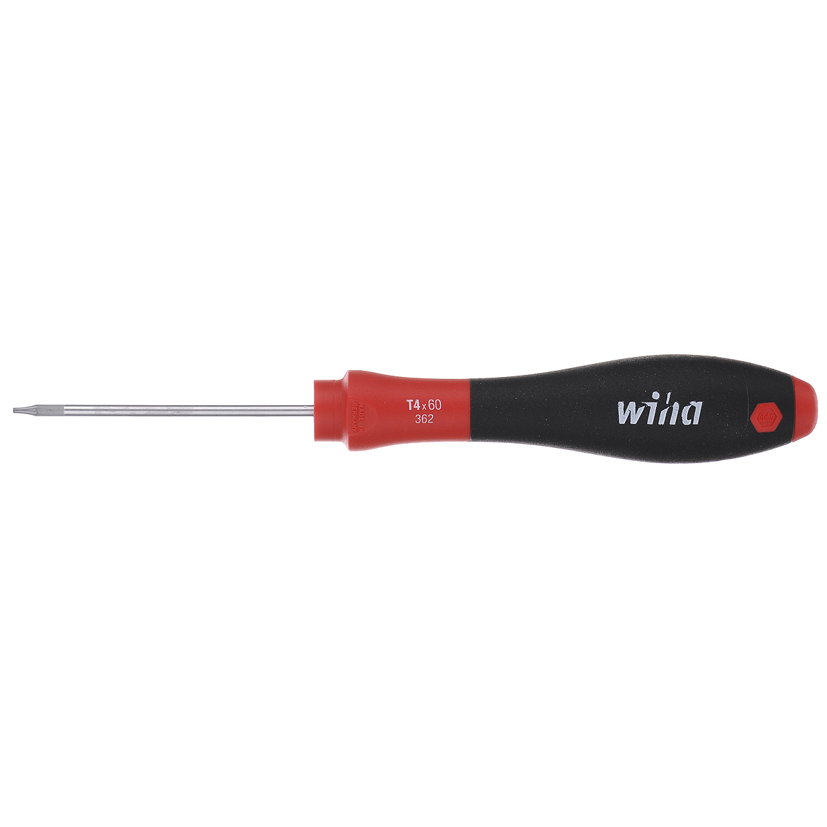 Отвертка SoftFinish T4x60 Wiha 2626026260 Отвертка SoftFinish T4x60 Wiha 2626026260Отвертка Wiha SoftFinish имеет круглое жало, выполненное из высококачественной хром-ванадий-молибденовой стали полной закалки с матовым хромированием. Наконечник Wiha ChromTop гарантирует максимальное соответствие размерности. Эргономичная многокомпонентная рукоятка Wiha SoftFinish с защитой от скатывания. Особенно подходит для сухой и обычной среды.Общая длина отвертки: 16,5 см.Длина жала: 6 см.Размер ручки: 10,5 см х 2 см х 2 см.