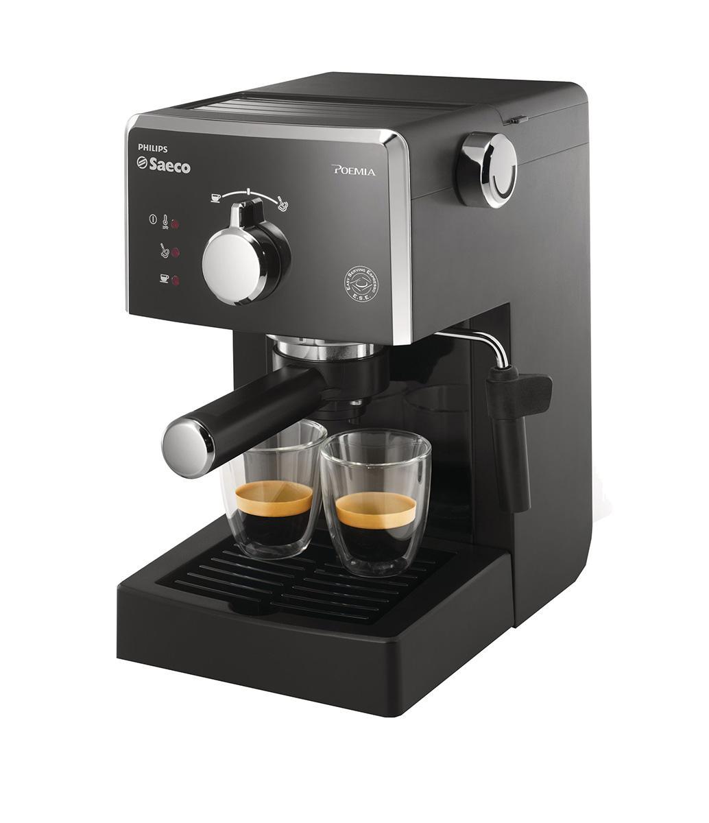 Philips Saeco HD8323/39 рожковая кофеваркаHD8323/39 Philips Saeco HD8323/39 рожковая кофеваркаHD8323/39Philips Saeco HD8323/39 Рожковая эспрессо-кофемашина гарантирует любителям традиционного приготовления кофе идеальный эспрессо каждый день. Запатентованный напорный фильтр Crema каждый раз гарантирует великолепную стойкую пенку.Держатель напорного фильтра CremaДержатель напорного фильтра Crema Специальный фильтр Crema гарантирует великолепную стойкую кофейную пену, какой бы сорт кофе вы ни выбрали.Подходит для молотого кофе и системы Easy Serving Espresso (ESE) Вы можете использовать молотый кофе или выбрать систему Easy Serving Espresso (E.S.E.) для приготовления кофе в чалдахДавление помпы 15 барВысокое давление позволяет раскрыть весь аромат молотого кофеДолговечные качественные материалыРожковая эспрессо-кофемашина создана из высококачественных и прочных материалов.Подставка для чашекБлагодаря этой удобной функции вы можете хранить чашки и стаканы для эспрессо прямо на эспрессо-кофемашине. Так они всегда будут под рукой и не займут много места.Эргономичная работа день за днем Если необходимо добавить кофе или воды, очистить фильтр или поддон — все отсеки находятся в прямом доступе для максимального удобства.Классический капучинатор для великолепной молочной пенкиЭта эспрессо-кофемашина оснащена классическим капучинатором, который бариста называют панарелло. Для приготовления великолепной молочной пенки нужно просто погрузить его в молоко. Почувствуйте себя бариста — готовьте вкусный кофе традиционным способом!