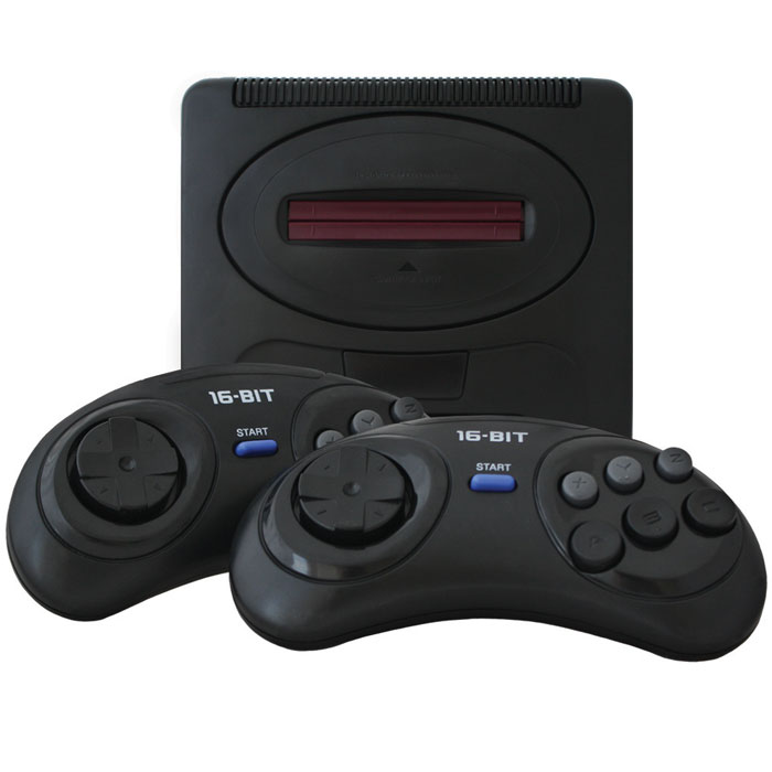 Игровая приставка MegaDrive 2 + 75 игрVG-1644 Игровая приставка MegaDrive 2 + 75 игрVG-1644Mega Drive 2 - классическая 16 битная игровая приставка, ставшая хитом продаж более 10 лет назад по всему миру и пользующаяся огромной популярностью в наше время!Приставка обеспечивает качество игр на уровне аркадных игровых автоматов. Особую популярность приставка обрела из-за культового персонажа Соника и стремительных игр с его участием. В продаже можно без проблем найти практически все известные игры с такими популярными героями как Соник, Микки Маус, Черепашки Ниндзя, Том и Джерри, Червяк Джим, персонажами из вселенной Mortal Kombat. Классическая 16-битная приставка в оригинальном форм факторе, со встроенными играми.