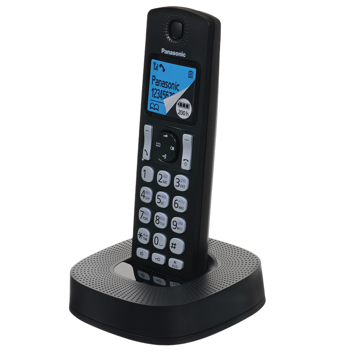 Panasonic KX-TGC310RU1, Black DECT телефонKX-TGC310RU1 Panasonic KX-TGC310RU1, Black DECT телефонKX-TGC310RU1Panasonic KX-TGC310RU - компактный и стильный DECT-телефон, который впишется в любой интерьер. Сведите к минимуму количество нежелательных звонков. Вы можете заблокировать любой выбранный номер, а также любые последовательности чисел (от 2 до 8 цифр), совпадающие с номерами, внесенными в черный список. С помощью специальной кнопки блокировки клавиш вы можете избежать случайных вызовов и нежелательных изменений настроек, поэтому телефон можно с удобством носить в кармане. Питание устройства осуществляется от аккумуляторов типа Ni-MH (в комплекте).Функция быстрого набора - есть
