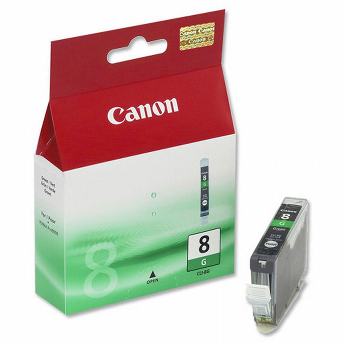Canon CLI-8, Green картридж для струйных фотопринтеров0627B001 Canon CLI-8, Green картридж для струйных фотопринтеров0627B001Сменный картридж с чернилами Canon CLI-8 Photo для струйных фотопринтеров Canon PIXMA.Тип чернил: водорастворимые