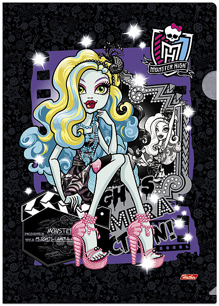 Папка-уголок Hatber Monster High: Лагуна Блю, цвет: черный, голубой. Формат А4AG4_12317 Папка-уголок Hatber Monster High: Лагуна Блю, цвет: черный, голубой. Формат А4AG4_12317Папка-уголок Hatber Monster High: Лагуна Блю - это удобный и функциональный инструмент, который идеально подойдет для хранения различных бумаг и документов формата А4. Папка с изображением любимой героини мультфильма Школа монстров Лагуны Блю изготовлена из высококачественного полипропилена. Папка имеет специальную вырубку, облегчающую изъятие бумаг.Папка-уголок - это незаменимый атрибут для студента, школьника, офисного работника. Такая папка надежно сохранит любые бумаги и сбережет их от повреждений, пыли и влаги.