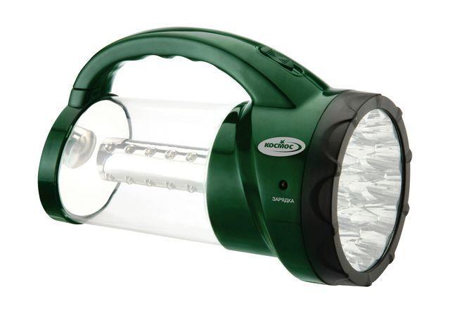 Фонарь-светильник светодиодный КОСМОС AP2008L-LEDKOCAP2008L-LED Фонарь-светильник светодиодный КОСМОС AP2008L-LEDKOCAP2008L-LEDИнновационный фонарь двойного назначения. Конструкция объединяет в себе как обычный фонарь - прожектор, так и полноценный кемпинговый фонарь. Так же оснащен выдвижным крючком для комфортного подвешивания. Комплектация: - кемпинговый фонарь-прожектор с 19 светодиодами в головной части фонаря, 24 LED элементов в боковой части фонаря, укомплектован свинцово-кислотным аккумулятором 4V 2Ah; - сетевой шнур 220V; - инструкция по эксплуатации и обслуживанию на русском языке. Материал: пластик; цвет: зеленый темный; размер (см): 16,5 х 12,2 х 23,6