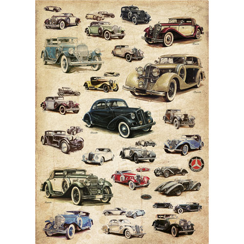 Рисовая бумага для декупажа Craft Premier Классика авто, 28,2 х 38,4 смCP05509 Рисовая бумага для декупажа Craft Premier Классика авто, 28,2 х 38,4 смCP05509Рисовая бумага для декупажа Craft Premier Классика авто - мягкая бумага с выраженной волокнистой структурой легко повторяет форму любых предметов. При работе с этой бумагой вам не потребуется никакой дополнительной подготовки перед началом работы. Вы просто вырезаете или вырываете нужный фрагмент, и хорошо проклеиваете бумагу на поверхности изделия. Рисовая бумага для декупажа идеально подходит для стекла. В отличие от салфеток, при наклеивании декупажная бумага практически не рвется и совсем не растягивается. Клеить ее можно как на светлую, так и на темную поверхность. Для новичков в декупаже - это очень удобно и гарантируется хороший результат. Поверхность, на которую будет клеиться декупажная бумага, подготавливают точно так же, как и для наклеивания салфеток, распечаток и т.д. Мотив вырезаем точно по контуру и замачиваем в емкости с водой, обычно не больше чем на одну минуту, чтобы он полностью впитал воду. Вынимаем и промакиваем бумажным или обычным полотенцем с двух сторон. Равномерно наносим клей на оборотную сторону фрагмента, и на поверхность предмета, с которым работаем. Прикладываем мотив на поверхность и сверху промазываем кистью с клеем легкими нажатиями, стараемся избавиться от пузырьков воздуха, как бы выдавливая их. Делать это нужно от середины к краям мотива. Оставляем работу сушиться. После того, как работа высохнет, нужно покрыть ее лаком.Декупаж - техника декорирования различных предметов, основанная на присоединении рисунка, картины или орнамента (обычного вырезанного) к предмету, и, далее, покрытии полученной композиции лаком ради эффектности, сохранности и долговечности.