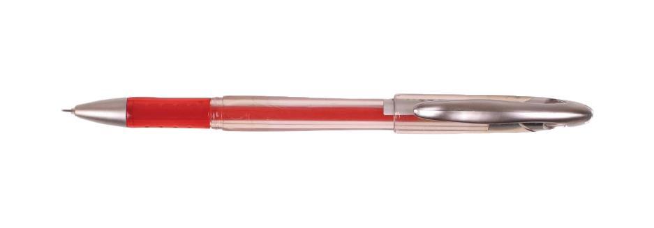 Ручка гелевая красная игольчатая 