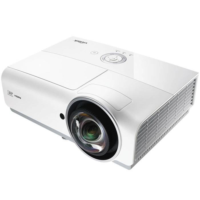 Vivitek DW882ST мультимедийный проектор814964339843 Vivitek DW882ST мультимедийный проектор814964339843Vivitek DW882ST - мультимедийный проектор, который специально разработан для образовательных учреждений. Он проецирует изображение размером 88 с расстояния всего в 1 метр. Такое проекционное расстояние позволяет выступающему стоять перед экраном не опасаясь попадания света в глаза и не загораживая собой изображение. Проектор демонстрирует великолепное качество картинки и располагает рядом удобных функций для проведения презентаций любого уровня. Для простоты подключения аппарат оснащен большим набором различных интерфейсов подключения, включая HDMI 1.4b, VGA, S-Video, Composite Video, аудио-вход и выход.Данная модель оснащена герметичным оптическим трактом и отсутствием необходимости менять пылевые фильтры. Новинки оснащены 6-сегментным цветовым колесом, повещающем качество цветопередачи. Встроенные 10-ваттные динамики позволяют обойтись без отдельной аудиосистемы при просмотре мультимедийного контента, а технология DLP Link включает полную поддержку 3D напрямую с источника через HDMI порт. Обладая небольшим весом, компактным корпусом и приемлемой ценой, проекторы от Vivitek просты в установке, использовании и удовлетворят любому бюджету.