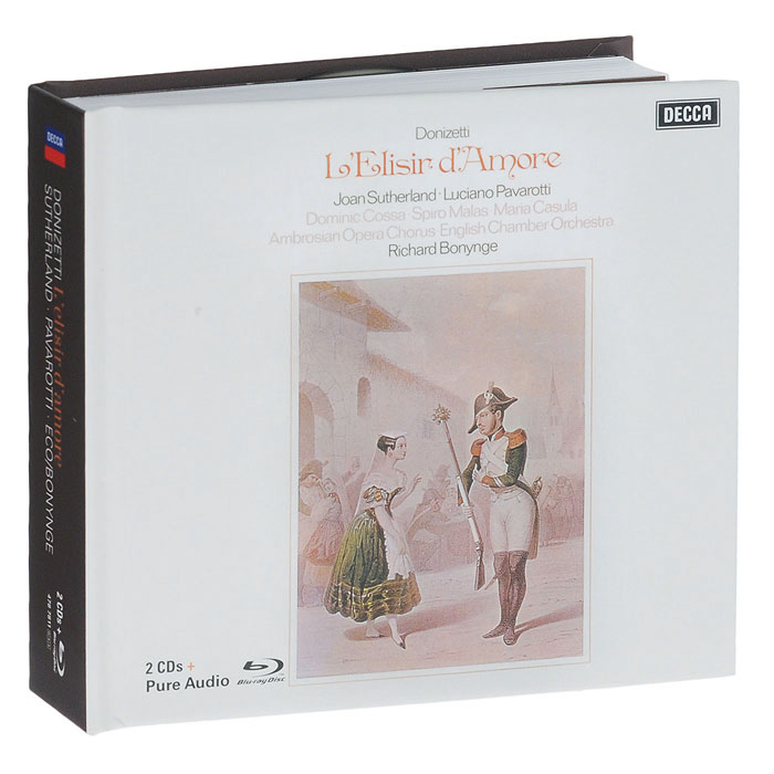 Джоан Сазерленд,Лучано Паваротти,Maria Casula,English Chamber Orchestra,Ричард Бонинг Donizetti: L'Elisir D'amore. Sutherland / Pavarotti / Eco / Bonynge (2 CD + Blu-Ray Audio) лучано паваротти the very best of pavarotti 2 cd dvd