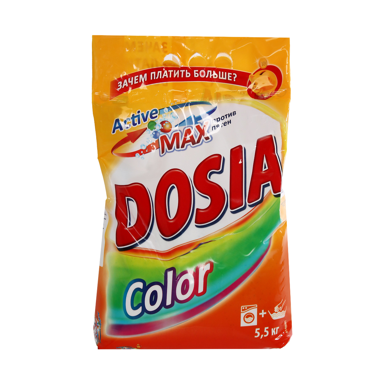 Стиральный порошок Dosia Color, аромат свежести, 5,5 кг7504191 Стиральный порошок Dosia Color, аромат свежести, 5,5 кг7504191Стиральный порошок Dosia Color предназначен для стиркив стиральных машинах любого типа, также подходит для ручной стирки. Стиральный порошок содержит комплекс элементов, благодаря которым белье после стирки становиться чистым и свежим. Стиральный порошок Dosia Color для цветного белья бережно удаляет пятна, сохраняя свежий цвет ваших вещей стирка за стиркой! Порошок содержит компоненты, помогающие защитить стиральную машину от накипи и известкового налета. Характеристики: Вес порошка: 5,5 кг. Товар сертифицирован. Уважаемые клиенты!Обращаем ваше внимание на возможные изменения в дизайне упаковки.