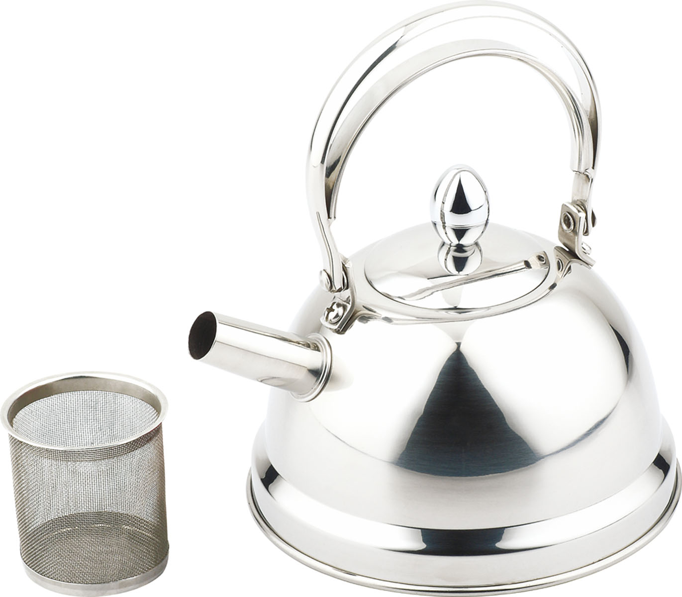 Чайник заварочный Bekker De Luxe, с ситечком, 0,8 л. BK-S441BK-S441 Чайник заварочный Bekker De Luxe, с ситечком, 0,8 л. BK-S441BK-S441Чайник Bekker De Luxe выполнен из высококачественной нержавеющей стали, что обеспечивает долговечность использования. Внешнее зеркальное покрытие придает приятный внешний вид. Капсулированное дно распределяет тепло по всей поверхности, что позволяет чайнику быстро закипать. Эргономичная подвижная ручка выполнена из нержавеющей стали. Чайник снабжен ситечком для заваривания. Можно мыть в посудомоечной машине. Пригоден для всех видов плит, включая индукционные. Диаметр (по верхнему краю): 5 см.Высота чайника (без учета крышки и ручки): 8,5 см.Высота чайника (с учетом крышки): 17,5 см.Диаметр основания: 14 см. Толщина стенки: 0,5 мм.Высота ситечка: 5,5 см.