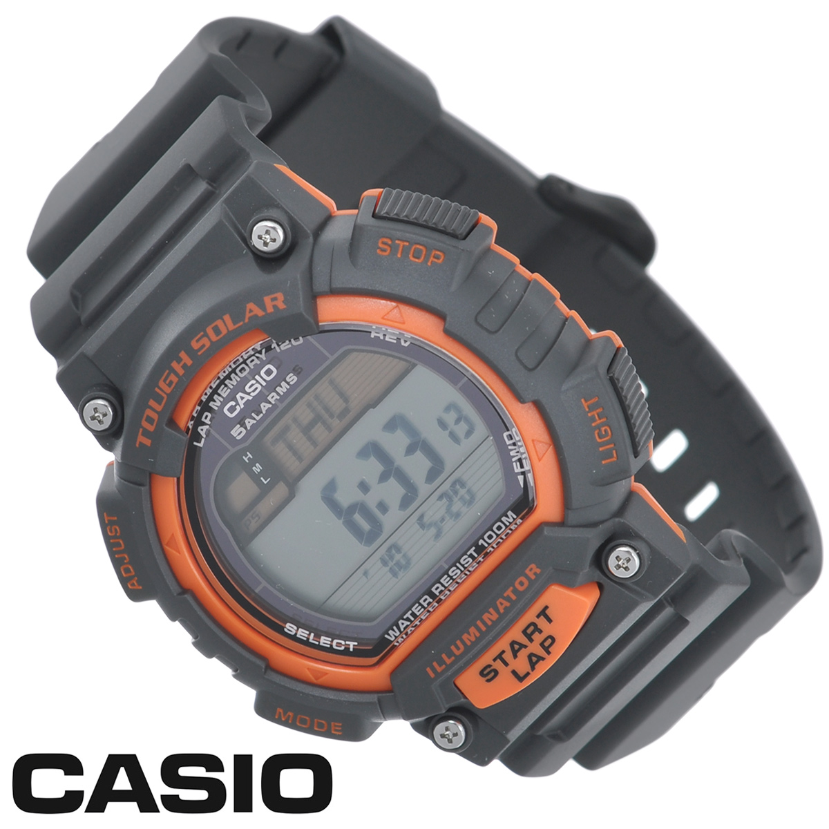 Часы мужские наручные Casio, цвет: черный, оранжевый. STL-S100H-4ASTL-S100H-4A Часы мужские наручные Casio, цвет: черный, оранжевый. STL-S100H-4ASTL-S100H-4AСтильные электронно-механические часы от японского брэнда Casio - это яркий функциональный аксессуар для современных людей, которыестремятся выделиться из толпы и подчеркнуть свою индивидуальность. Часы выполнены в спортивном стиле.Часы оснащены японским кварцевым механизмом. Корпус и ремешок часов изготовлены из пластика. ЖК-дисплей с LED-подсветкой защищенпластиковым стеклом. Ремешок имеет классическую застежку.Основные функции: -индикатор заряда батареи; -функция автоматического сохранения энергии; -секундомер с точностью показаний 1/100с и временем измерения 1ч; -память на 120 этапов; -номер и лучшее время этапа; -два таймера обратного отсчета времени от 5 с до 100 мин с устанавливаемым количеством повторов от 1 до 10; -мировое время; -12-ти и 24-х часовой формат времени; -функция отключения/включения звука. Питание часов осуществляется от солнечной энергии. Время работы аккумулятора без подзарядки - 11 месяцев, при включенной функциисохранения энергии - 38 месяцев. Часы упакованы в фирменную коробку с логотипом Casio. Такой аксессуар добавит вашему образу стиля и подчеркнет безупречный вкуссвоего владельца.Характеристики: Диаметр циферблата: 3,2 см.Размер корпуса: 5,1 см х 4,5 см х 1,3 см.Длина ремешка (с корпусом): 25 см.Ширина ремешка: 2 см. STAINLESS STELL BACK MADE IN CHINA EA.