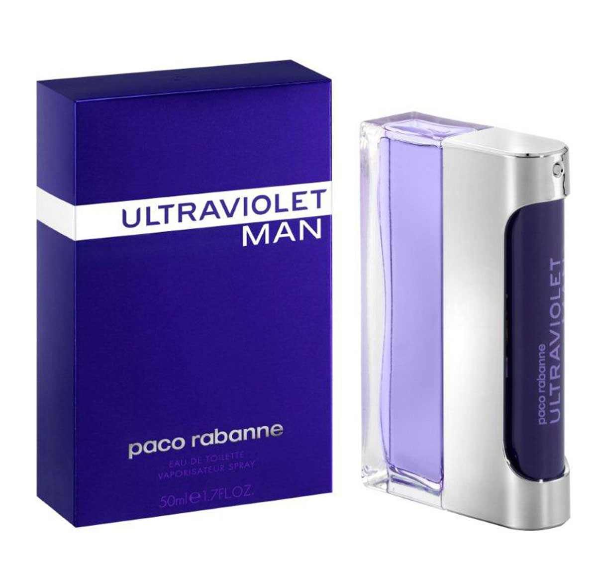 Paco Rabanne Туалетная вода Ultraviolet Man, мужская, 50 мл3349666010525 Paco Rabanne Туалетная вода Ultraviolet Man, мужская, 50 мл3349666010525Герой аромата Ultraviolet от Paco Rabanne ценит новые технологии и не боится отличаться от других. Его привлекает только лучшее. Свежий, древесный, амбровый аромат, олицетворяющий истинно мужскую чувственность, был воссоздан благодаря технологии NATURE PRINT. Сначала аромат раскладывают на молекулы и анализируют, затем идентифицируют и с точностью воссоздают наиболее чистые, устойчивые, лучшие ноты. Начальные ноты аромата – это жидкая мята. Ноты сердца звучат органическим ветивером и кристаллическим мхом. Базовые ноты – это серая амбра.Верхняя нота: Русский кориандр, итальянская мята.Средняя нота: Черный перец из Танзании, серая амбра.Шлейф: Пачули из Индонезии, дубовый мох.Руский кориандр, итальянская мята - яркие неземные аккорды аромата.