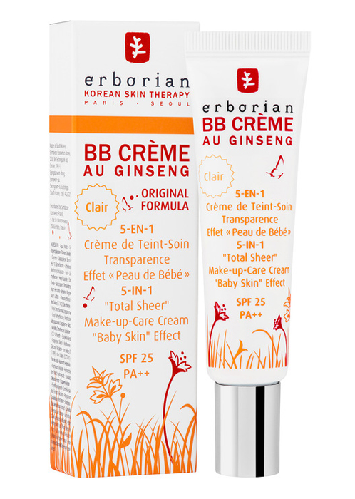 Erborian Крем для лица BB Creme, 5-в-1, SPF 25, тон: светлый, 15 мл780376 Erborian Крем для лица BB Creme, 5-в-1, SPF 25, тон: светлый, 15 мл780376Крем для лица Erborian BB Creme предназначен для всех женщин, которые хотят, чтобы кожа выглядела естественно, но более привлекательно. Текстура кремалегкая, шелковистая, тающая окутывает кожу мягкой вуалью, скрывает несовершенства и создает эффект естественно безупречной кожи. Крем ухаживает за кожей, создает однородный тон, естественный матовый эффект, выравнивает тон кожи, скрывает недостатки, увлажняет, питает, разглаживает мелкие и более глубокие морщины. Защищает от воздействия УФ-лучей, делает кожу мягкой, нежной и шелковистой, как у младенца. Действует 12 часов.Товар сертифицирован.