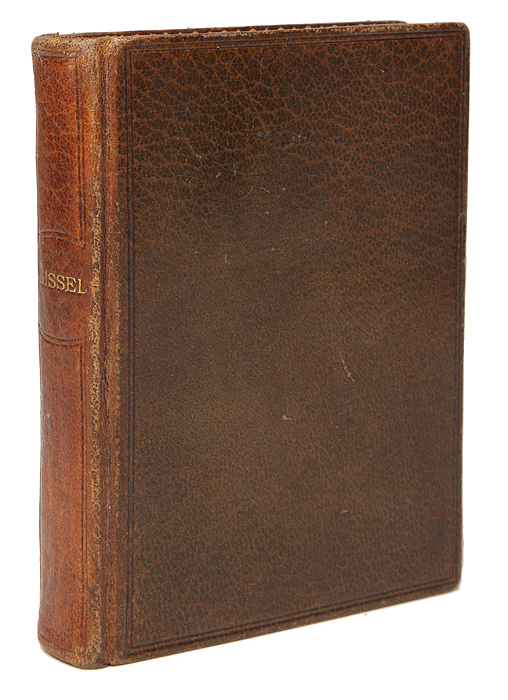 Missel Romain ou paroissien romain (служебник на лытыни и французском)GLN-4 Missel Romain ou paroissien romain (служебник на лытыни и французском)GLN-4Limoges, 1889 год. Издательство: Delpayrat et depelley. Владельческий цельно-кожаный переплет. Сохранность хорошая. РоманСлужебник является книгой празднования Мессы по обряду римской церкви или римского обряда. В нем находится весь текстпразднования:песнопения, чтения, молитвы и даже показания для жестов. Издание не подлежит вывозу за пределы Российской Федерации.