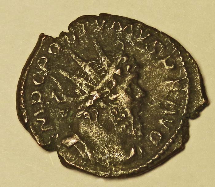 Монета антониниан. Постум, 269 год. Бронза. Античный Рим