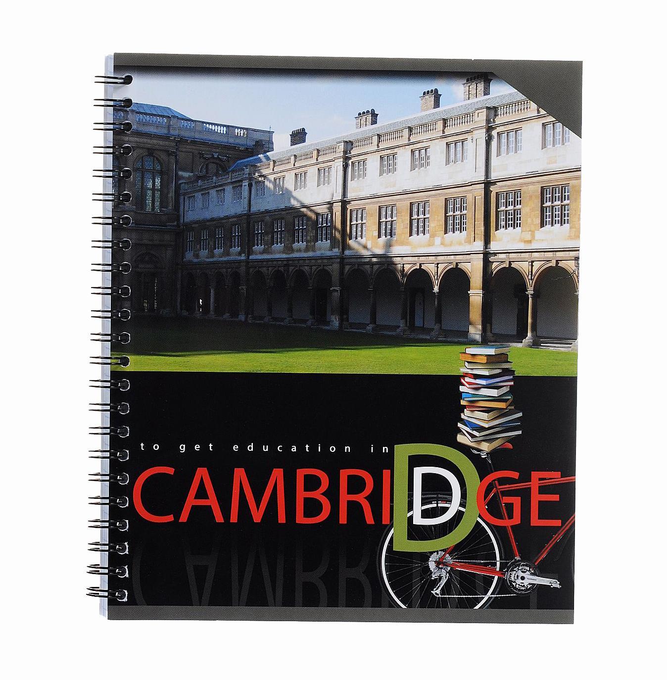 Тетрадь на кольцах Полиграфика Cambridge, 80 листов, формат А537659 Тетрадь на кольцах Полиграфика Cambridge, 80 листов, формат А537659Фабрика «Полиграфика» специализируется на производстве тетрадей для школьников младших и средних классов. Что это значит? А то, что специально разработанный дизайн обложки понравится каждому малышу. Различные технологии ее декорирования (выборочное лакирование, блестки, ламинирование) делают такие тетради еще желанней для каждого ученика. Вся бумажно-беловая продукция фабрики «Полиграфика» производится только из экологически чистого сырья и отвечает всем российским стандартам качества.