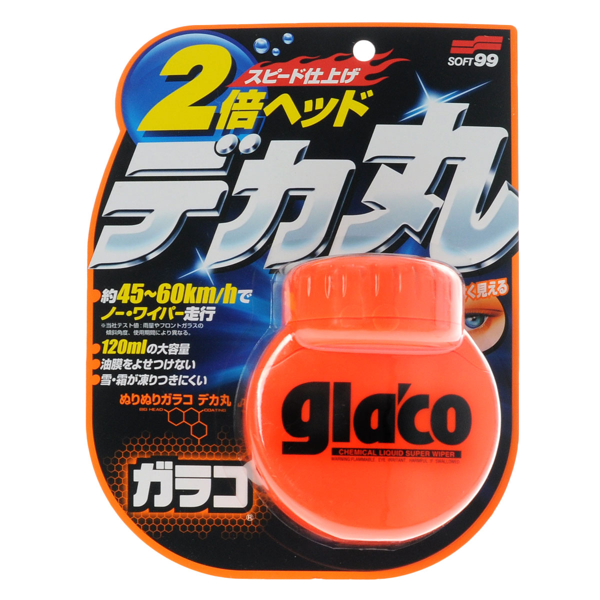 Антидождь Soft 99 Glaco, для стекол, 120 мл4107 Антидождь Soft 99 Glaco, для стекол, 120 мл4107Антидождь Soft 99 Glaco обладает сильным водоотталкивающим действием. Теперь вы можете практически не пользоваться дворниками! На стекле, обработанном Glaco, при скорости от 50 км/ч вода собирается в капли и скатывается со стекла. Вам гарантирована прекрасная видимость, каким бы сильным не был дождь. Glaco обеспечивает прекрасную видимость ночью, а также во время тумана и снега. Препятствует загрязнению стекла и обеспечивает обезжиривающий эффект. Можно наносить не только на ветровое стекло, но и на заднее, боковые стекла и боковое зеркало. Действие длится до 3 месяцев.