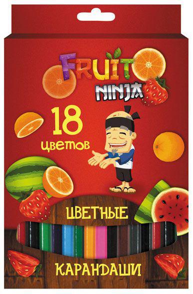 Набор карандашей цветных, ACTION!FRUIT NINJA, с печатью на корпусе, 18 цв., е/пFN-ACP205-18 Набор карандашей цветных, ACTION!FRUIT NINJA, с печатью на корпусе, 18 цв., е/пFN-ACP205-18Цветные карандаши, 18 цветов. Круглый корпус, с печатью. Улучшенный грифель. В картонной коробке с европодвесом. Лицензия FRUIT NINJA.УВАЖАЕМЫЕ КЛИЕНТЫ!Обращаем ваше внимание на возможные изменения в дизайне упаковки. Комплектация осталась без изменений.
